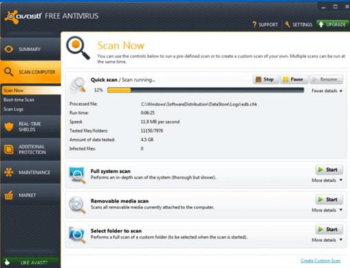 avast wont scan in safe mode