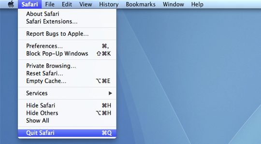 Safari-Quit
