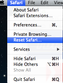 reset safari