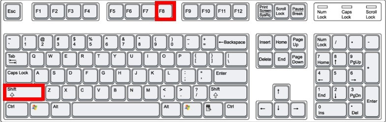 shift+f8