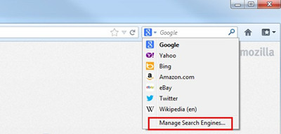 MozillaFirefox manage search engines