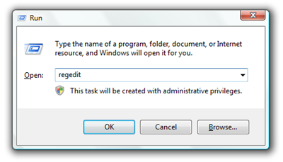 type-regedit-in-run