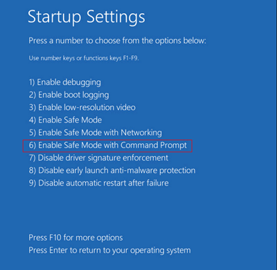 win8 safe mode with prompt