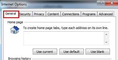 Internet_options_Gerneral tab