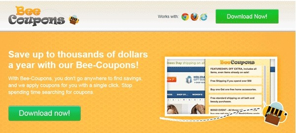 bee coupons keeps popping up
