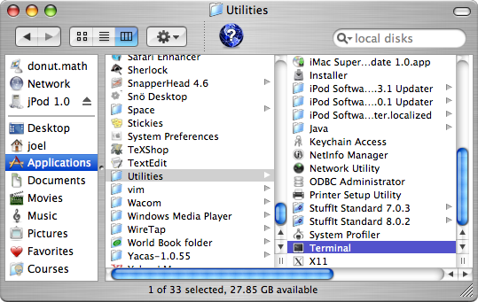 Access Terminal on Mac to show hidden items