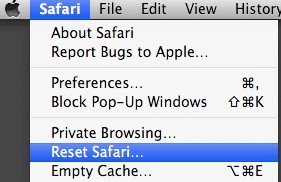 reset Safari to remove PUP.optional.MySearchDial.A