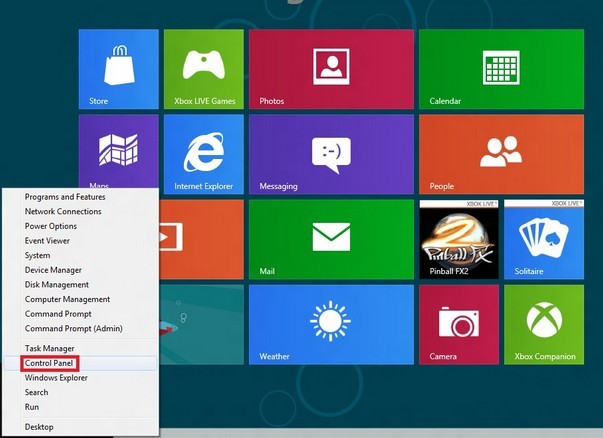 access control panel in Windows8 to uninstall GoFastPC