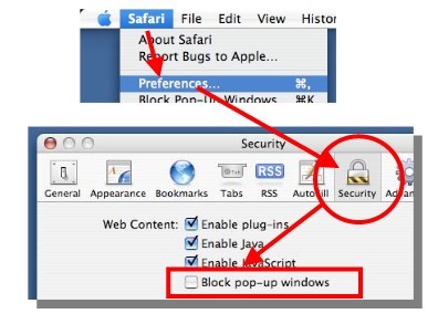 enable popup blocker to stop ads by securepaths.com from popping up on Safari
