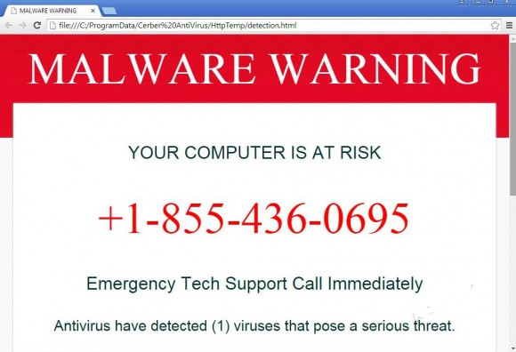 VilmaTech helps remove Cerber Antivirus that Gives Deceptive Virus Warning