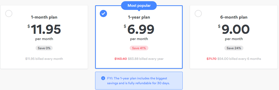 nordvpn 30 day money back