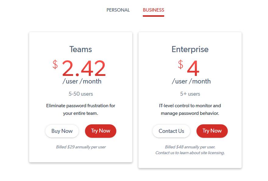 lastpass pricing