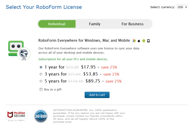 roboform everywhere discount code 2017