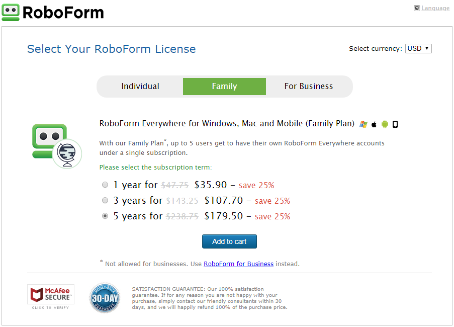 download roboform coupon