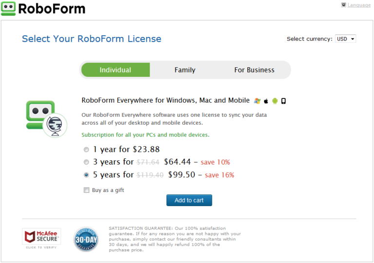 roboform discount