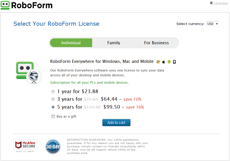 roboform coupon