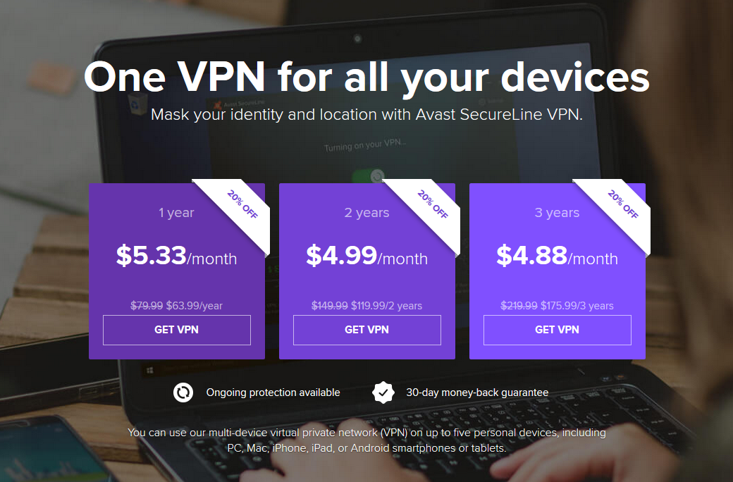 avast secureline vpn discount