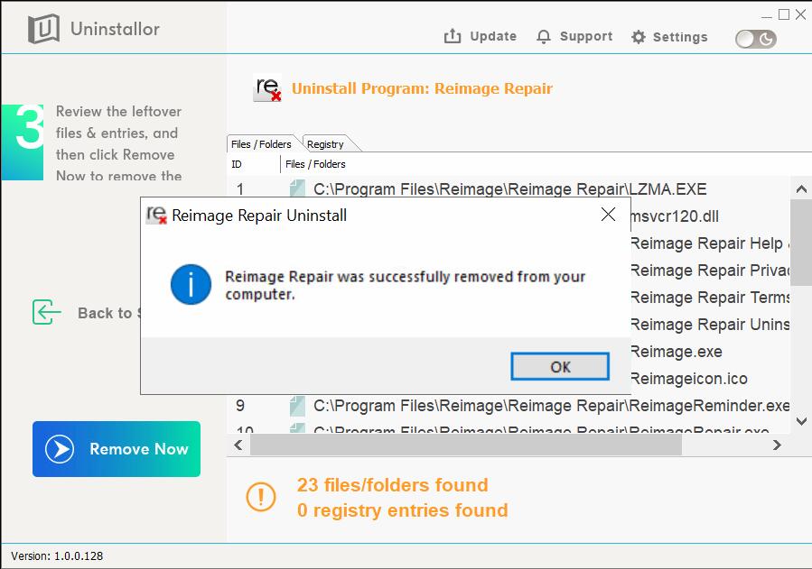 uninstall reimage repair