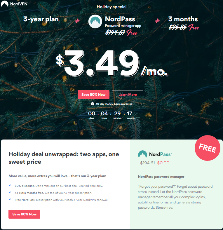 nordvpn 30 day money back